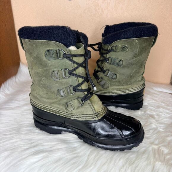 Sorel Caribou Winter Snow Boots Green Size 9 main image 4